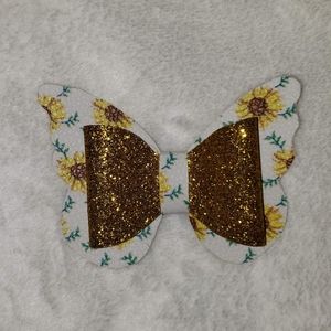 Sunflower butterfly bow